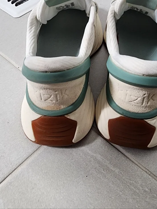 Women's Sage Green & Cream Platform Sneakers - Picture 3 of 5